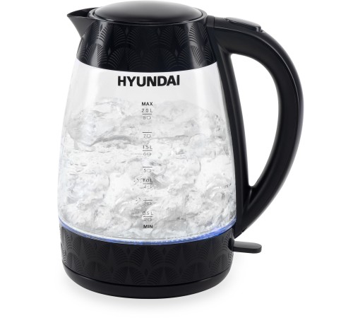 Чайник электрический Hyundai HYK-G4505 2л. 2200Вт черный корпус: стекло/пластик Чайник электрический Hyundai HYK-G4505 2л. 2200Вт черный корпус: стекло/пластик