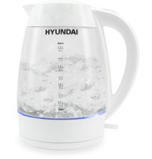 Чайник электрический Hyundai HYK-G4506 2л. 2200Вт белый корпус: стекло/пластик