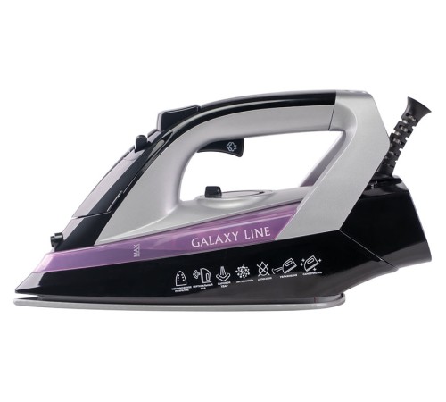 Утюг Galaxy Line GL 6128 2200Вт черный/фиолетовый Утюг Galaxy Line GL 6128 2200Вт черный/фиолетовый