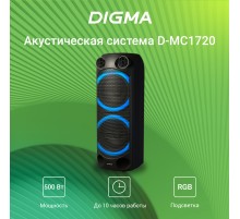 Минисистема Digma D-MC1720 черный 80Вт FM USB BT micro SD