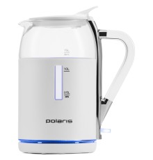 Чайник электрический Polaris PWK 1563CGL 1.5л. 2200Вт белый/прозрачный корпус: стекло/пластик