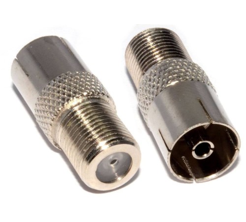 Адаптер антенный Premier 4-624/2 Coax (f)/F-TV(f) серебристый (уп.:2шт) Адаптер антенный Premier 4-624/2 Coax (f)/F-TV(f) серебристый (уп.:2шт)