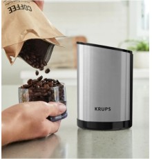 Кофемолка Krups GX204D10 200Вт сист.помол.:ротац.нож вместим.:85гр серебристый/черный