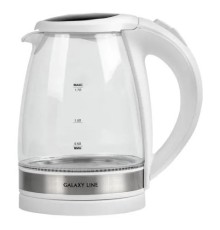 Чайник электрический Galaxy Line GL 0560 1.7л. 2200Вт белый/серебристый корпус: стекло/металл/пластик (ГЛ0560ЛБЕЛ)