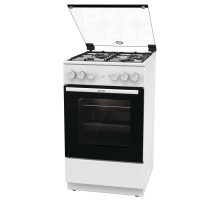 Плита Комбинированная Gorenje GK5A21WH белый/черный (стеклянная крышка) реш.сталь