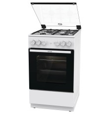 Плита Комбинированная Gorenje GK5A21WH белый/черный (стеклянная крышка) реш.сталь