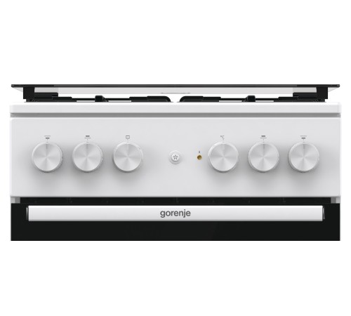 Плита Комбинированная Gorenje GK5A21WH белый/черный (стеклянная крышка) реш.сталь