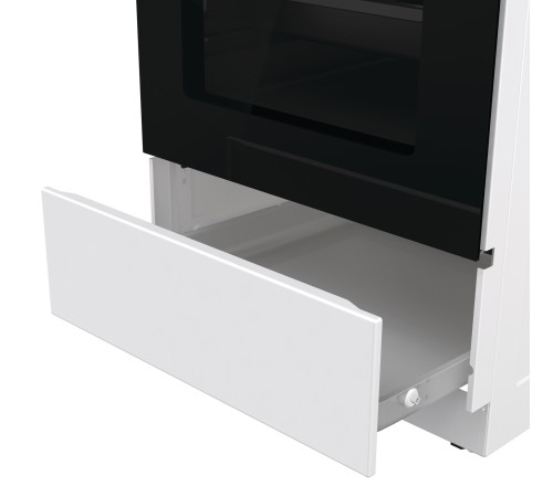 Плита Комбинированная Gorenje GK5A21WH белый/черный (стеклянная крышка) реш.сталь