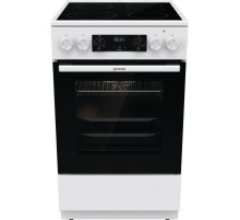 Плита Электрическая Gorenje GECS5C70WA белый/черный стеклокерамика (без крышки)