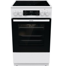 Плита Электрическая Gorenje GECS5C70WA белый/черный стеклокерамика (без крышки)
