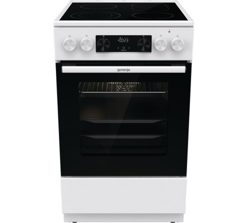 Плита Электрическая Gorenje GECS5C70WA белый/черный стеклокерамика (без крышки)
