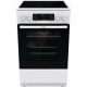 Плита Электрическая Gorenje GECS5C70WA белый/черный стеклокерамика (без крышки)