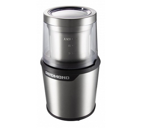 Кофемолка Redmond RCG-M1607 280Вт сист.помол.:ротац.нож вместим.:90гр серебристый Кофемолка Redmond RCG-M1607 280Вт сист.помол.:ротац.нож вместим.:90гр серебристый
