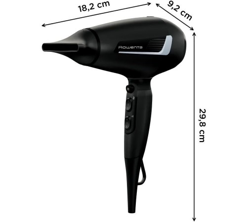 Фен Rowenta CV8820F0 2100Вт черный/серебристый (1830008555)