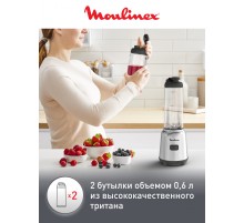 Блендер стационарный Moulinex LM15FD10 300Вт серебристый/черный
