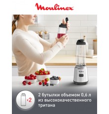 Блендер стационарный Moulinex LM15FD10 300Вт серебристый/черный