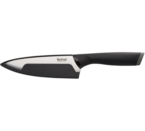 Нож кухонный Tefal K2213104 (2100121736) стальной шеф лезв.150мм прямая заточка серебристый/черный пласт.коробка Нож кухонный Tefal K2213104 (2100121736) стальной шеф лезв.150мм прямая заточка серебристый/черный пласт.коробка