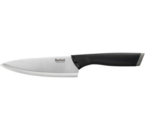 Нож кухонный Tefal K2213104 (2100121736) стальной шеф лезв.150мм прямая заточка серебристый/черный пласт.коробка Нож кухонный Tefal K2213104 (2100121736) стальной шеф лезв.150мм прямая заточка серебристый/черный пласт.коробка