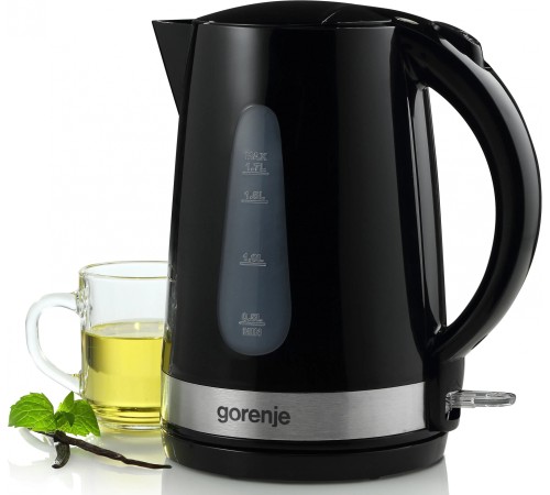 Чайник электрический Gorenje K17BK 1.7л. 2200Вт черный/серебристый корпус: металл/пластик