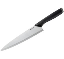 Нож кухонный Tefal K2213204 (2100121737) стальной универсальный лезв.200мм прямая заточка серебристый/черный пласт.коробка