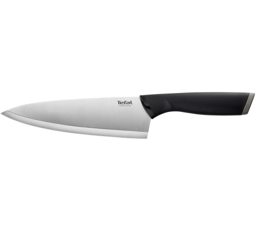 Нож кухонный Tefal K2213204 (2100121737) стальной универсальный лезв.200мм прямая заточка серебристый/черный пласт.коробка Нож кухонный Tefal K2213204 (2100121737) стальной универсальный лезв.200мм прямая заточка серебристый/черный пласт.коробка