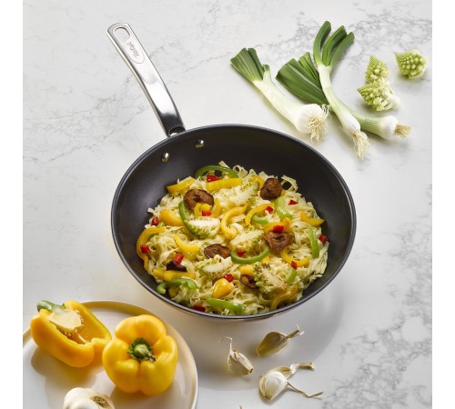 Сковорода ВОК (WOK) Tefal Intuition B8171944 круглая 28см покрытие: антипригарное с титаном ручка несъемная (без крышки) стальной (2100125812)