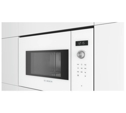 Микроволновая печь Bosch BFL524MW0 20л. 800Вт белый (встраиваемая) Микроволновая печь Bosch BFL524MW0 20л. 800Вт белый (встраиваемая)
