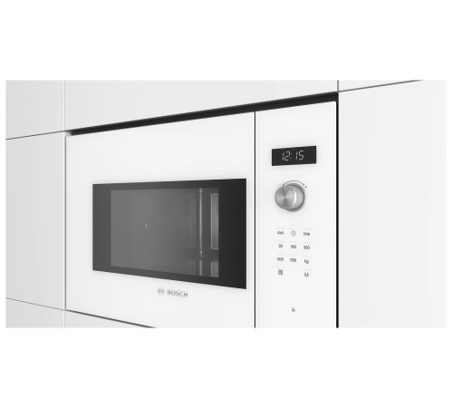Микроволновая печь Bosch BFL554MW0 25л. 900Вт белый (встраиваемая) Микроволновая печь Bosch BFL554MW0 25л. 900Вт белый (встраиваемая)