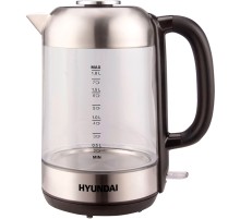 Чайник электрический Hyundai HYK-G4034 1.8л. 2200Вт черный/прозрачный корпус: стекло/пластик