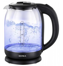 Чайник электрический Supra KES-1851G 1.8л. 1500Вт черный/прозрачный корпус: стекло/пластик