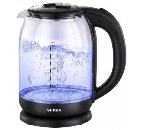 Чайник электрический Supra KES-1851G 1.8л. 1500Вт черный/прозрачный корпус: стекло/пластик Чайник электрический Supra KES-1851G 1.8л. 1500Вт черный/прозрачный корпус: стекло/пластик