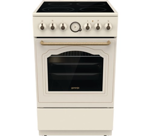 Плита Электрическая Gorenje GECS5B70CLI бежевый стеклокерамика (без крышки)