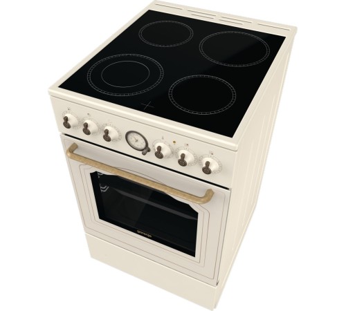 Плита Электрическая Gorenje GECS5B70CLI бежевый стеклокерамика (без крышки)