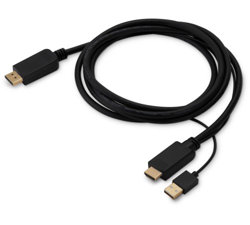 Кабель аудио-видео Buro HDMI (m)/DisplayPort (m) 2м. позолоч.конт. черный (HDMI-DP-2M) Кабель аудио-видео Buro HDMI (m)/DisplayPort (m) 2м. позолоч.конт. черный (HDMI-DP-2M)