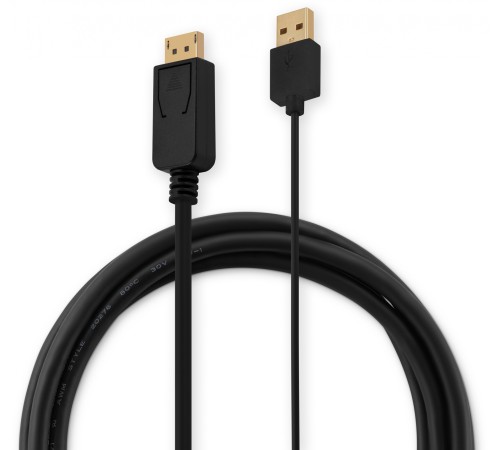 Кабель аудио-видео Buro HDMI (m)/DisplayPort (m) 2м. позолоч.конт. черный (HDMI-DP-2M) Кабель аудио-видео Buro HDMI (m)/DisplayPort (m) 2м. позолоч.конт. черный (HDMI-DP-2M)