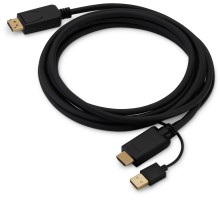 Кабель аудио-видео Buro HDMI (m)/DisplayPort (m) 3м. позолоч.конт. черный (HDMI-DP-3M)