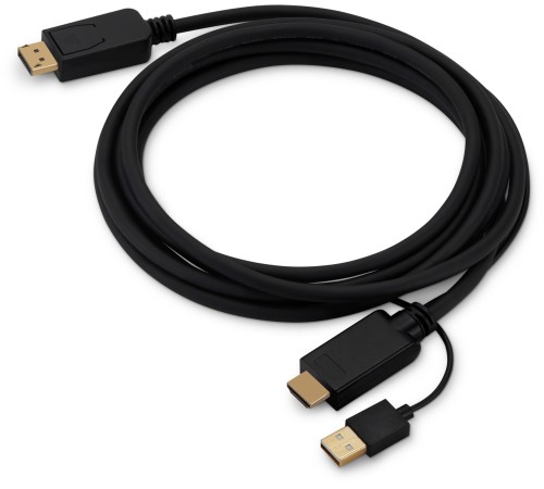 Кабель аудио-видео Buro HDMI (m)/DisplayPort (m) 3м. позолоч.конт. черный (HDMI-DP-3M) Кабель аудио-видео Buro HDMI (m)/DisplayPort (m) 3м. позолоч.конт. черный (HDMI-DP-3M)