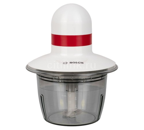 Измельчитель электрический Bosch MMRP1000 0.8л. 400Вт белый/красный Измельчитель электрический Bosch MMRP1000 0.8л. 400Вт белый/красный