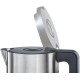 Чайник электрический Bosch TWK8611P 1.5л. 2400Вт белый/серебристый корпус: металл/пластик