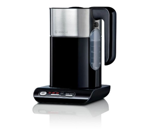 Чайник электрический Bosch TWK8613P 1.5л. 2400Вт черный/серебристый корпус: металл/пластик