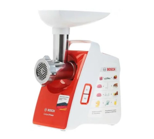 Мясорубка Bosch CompactPower MFW3630I 1600Вт белый/оранжевый
