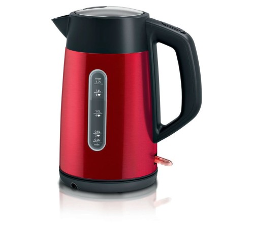 Чайник электрический Bosch TWK4P 1.7л. 2400Вт красный корпус: металл/пластик (TWK4P434)