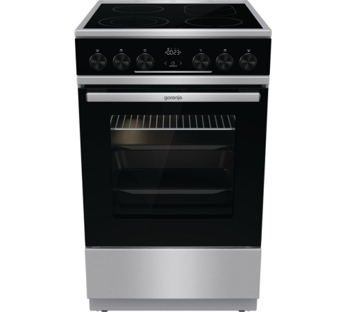Плита Электрическая Gorenje GEC5C61XPA нержавеющая сталь стеклокерамика (без крышки)