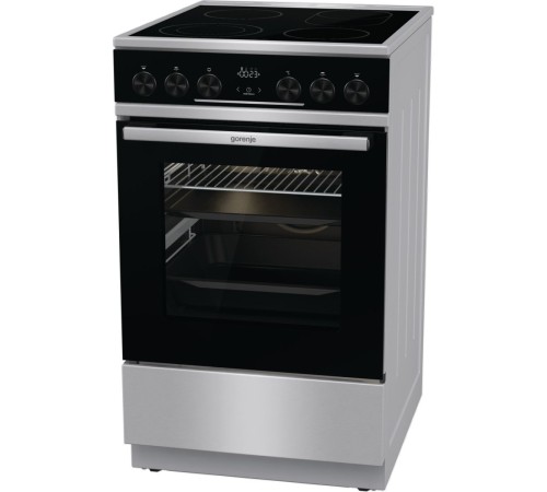 Плита Электрическая Gorenje GEC5C61XPA нержавеющая сталь стеклокерамика (без крышки)