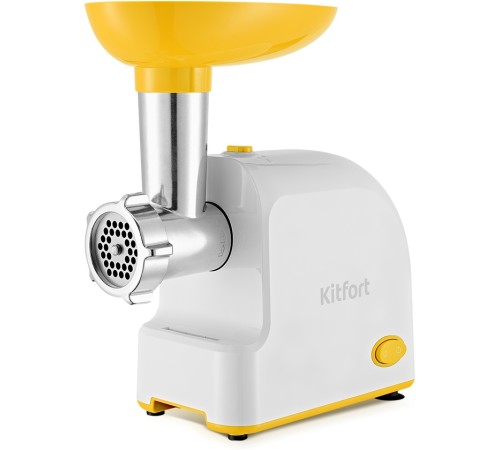 Мясорубка Kitfort КТ-2113-2 1000Вт белый/желтый Мясорубка Kitfort КТ-2113-2 1000Вт белый/желтый