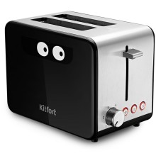 Тостер Kitfort КТ-2058 870Вт черный/стальной