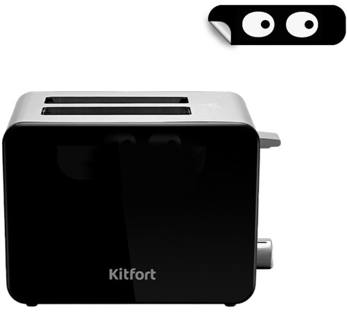 Тостер Kitfort КТ-2058 870Вт черный/стальной Тостер Kitfort КТ-2058 870Вт черный/стальной