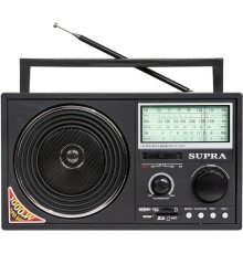 Радиоприемник портативный Supra ST-25U черный USB SD