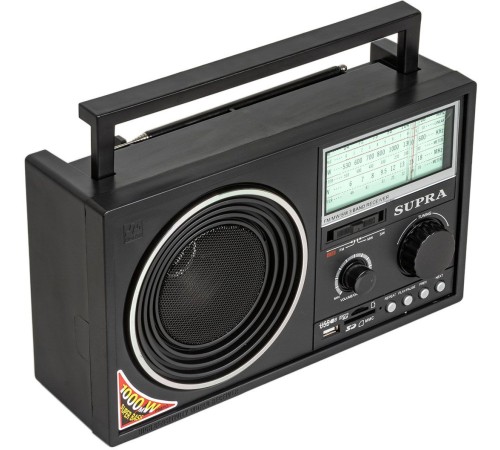 Радиоприемник портативный Supra ST-25U черный USB SD Радиоприемник портативный Supra ST-25U черный USB SD