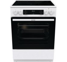 Плита Электрическая Gorenje GEC6C40WD белый стеклокерамика (без крышки)